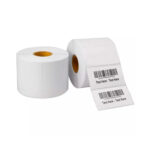 PAPEL ETIQUETA TERMICA ADHESIVA TAMAÑO 2" X 1" ( 50X25MM) 1COLUMNA - ROLLO 1000 UN