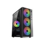 CASE XANTRIX DELTA GAMING 4 COOLERS RGB + CONTROL MICROATX VIDRIO LATERAL CON FUENTE 450W