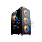 CASE XANTRIX FORCE GAMING 4 COOLRES RGB + CONTROL MICRO ATX VIDRIO LATERAL CON FUENTE 450W