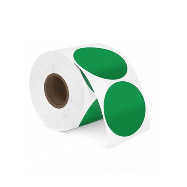 ETIQUETAS TERMICO DIRECTO DE 40M CIRCULAR VERDE CLARO, 600 UNIDADES