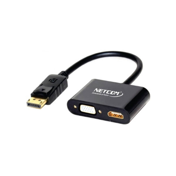 ADAPTADOR DP a HDMI & VGA UHD 4K@60Hz - NETCOM