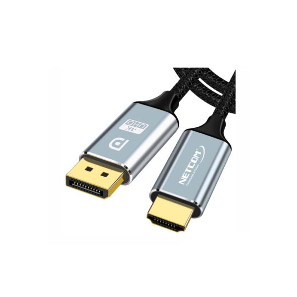 CABLE ADAPTADOR DISPLAYPORT A HDMI DE 1.8 MTS UHD 4K@60Hz - NETCOM