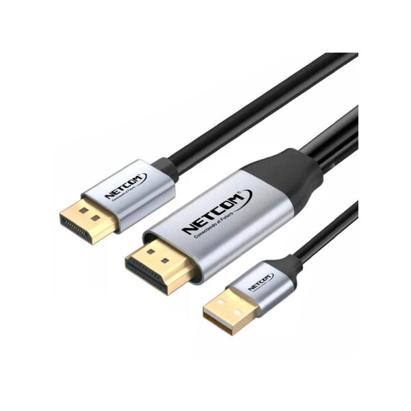 CABLE ADAPTADOR HDMI A DISPLAYPORT DE 1.8 MTS UHD 4K@60Hz - NETCOM
