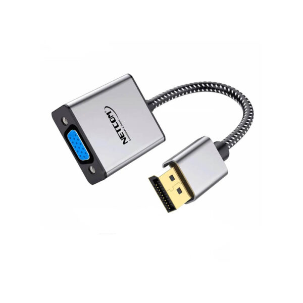 ADAPTADOR DP TO VGA METAL CASE FULL HD 1080p@60Hz - NETCOM