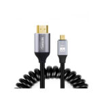 CABLE MICRO HDMI A HDMI ESPIRALADO DE 1.50 MTS UHD 4K@60Hz V2.0 - NETCOM