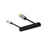 CABLE MICRO HDMI A HDMI ESPIRALADO DE 1.50 MTS UHD 4K@60Hz V2.0 - NETCOM - Imagen 2