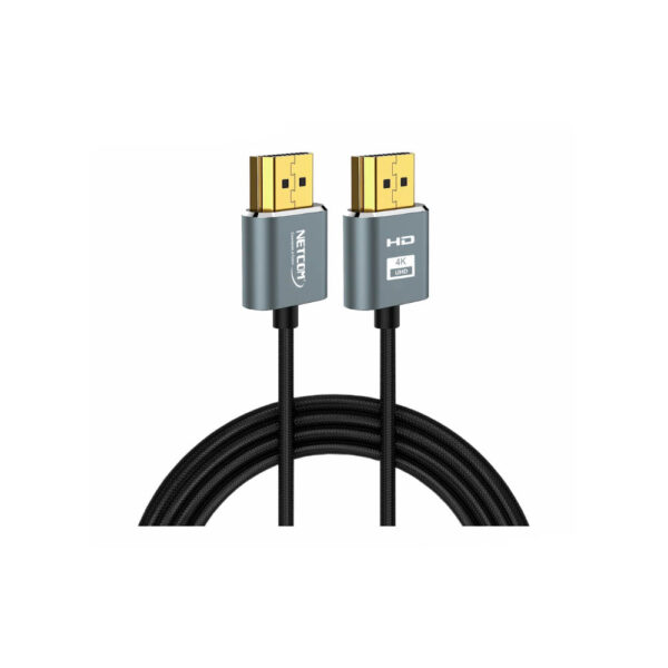 CABLE SLIM HDMI A HDMI DE 1.80 MTS UHD 4K@60Hz V2.0 NYLON - NETCOM