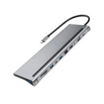 ADAPTADOR USB-C 11 EN 11 (1 HDMI, 1 VGA , 3 USB 3.0, 1 USB-C DATOS, 1 USB-C PD CARGA, 1 SD, 1Micro SD, 1 RJ45 & 1 AUDIO 3.5MM) - 4K@60Hz -  NETCOM - Imagen 2