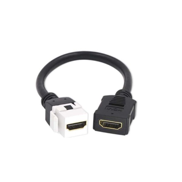 ACOPLADOR HDMI  HEMBRA HEMBRA V2.0 4K@60HZ  PARA PLACA DE PARED CON CABLE DE 15CM - NETCOM