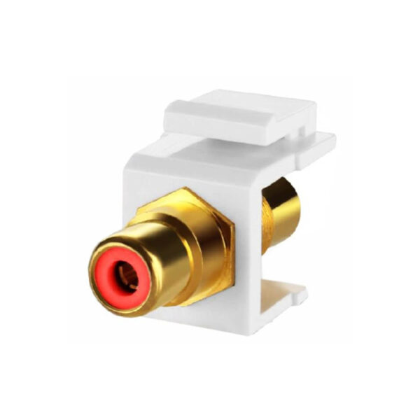 ADAPTADOR EMPALME AUDIO  RCA ROJO TIPO DADO - NETCOM