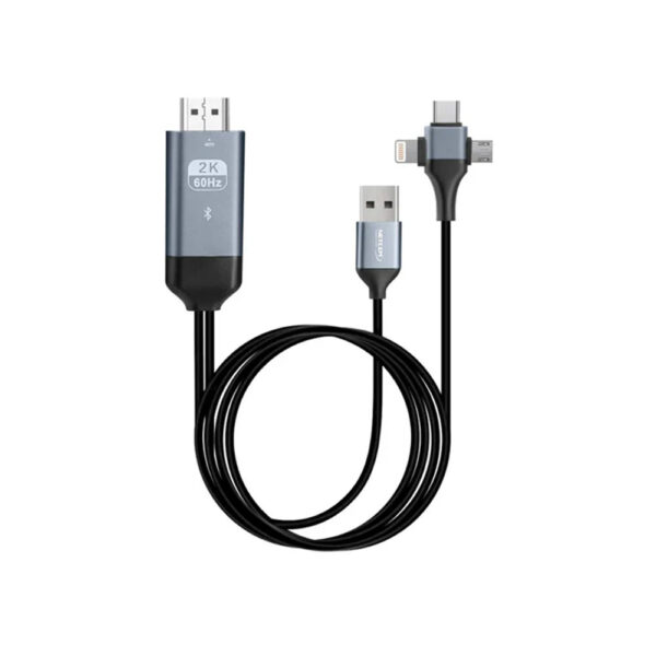 CABLE ADAPTADOR USB TO HDMI PARA CELULARES , TABLET, IPHONE DE 1.80 MTS 4K - 60Hz. Admite IOS 9.0 y superior / Android 5.0 y posterior - NETCOM