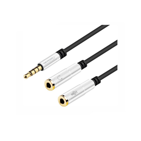 BIFURCADOR DE AUDIO 1 PLUG 3.5MM TO 2 JACK 3.5MM - NETCOM