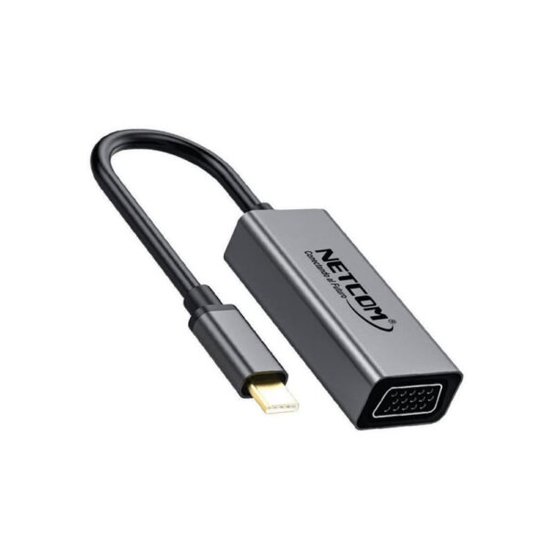 ADAPTADOR USB-C A  VGA FULL HD 1080p@60Hz - NETCOM