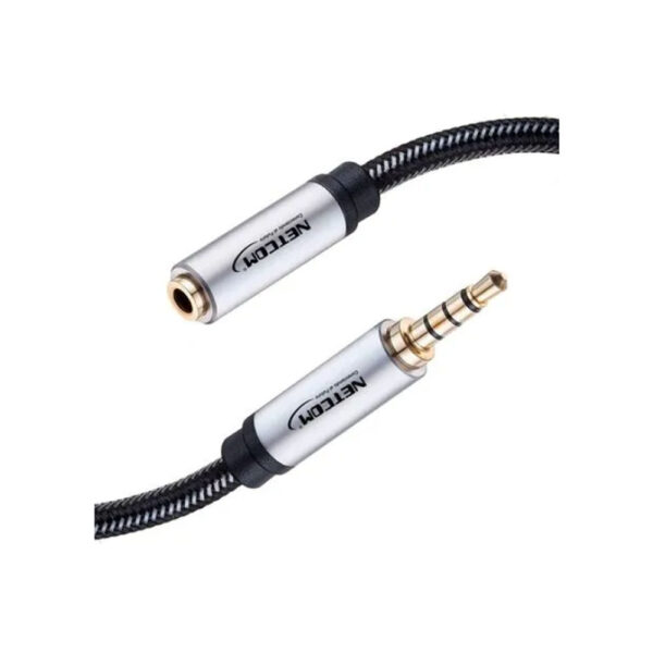 CABLE EXTENSION DE AUDIO PLUG 3.5MM MACHO A JACK 3.5MM HEMBRA TRRS DE 1.80 MTS - NETCOM