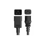 CABLE PODER C13 - C20 DE 1.80 MTS OD: 10.5mm 3*14 AWG SOPORTE 220V 15AMP - NETCOM - Imagen 4