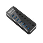 ADAPTADOR HUB USB 3.0 DE 7 PUERTOS CON FUENTRE DE ALIMENTACION - NETCOM