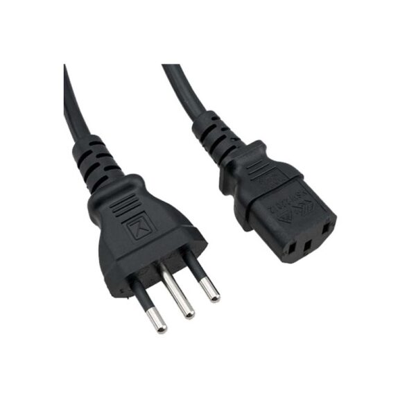CABLE PODER TIPO L ITALIANO 3 EN LINEA CEI-23-16 A  C13 DE 1.8MTS OD: 10.5MM 3*14 AWG SOPORTE 250VAC 16AMP - NETCOM