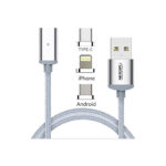 CABLE USB 2.0 A MICRO USB - TIPO-C -  IPHONE 6 -  MAGNETICO (3 IN  1) DE 1 MTS - NETCOM - Imagen 2