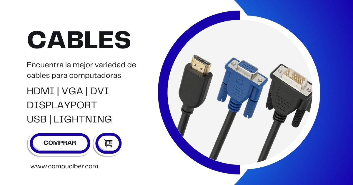 Cables HDMI, VGA, DVI, Displayport, USB, LIGHTNING | COMPUCIBER
