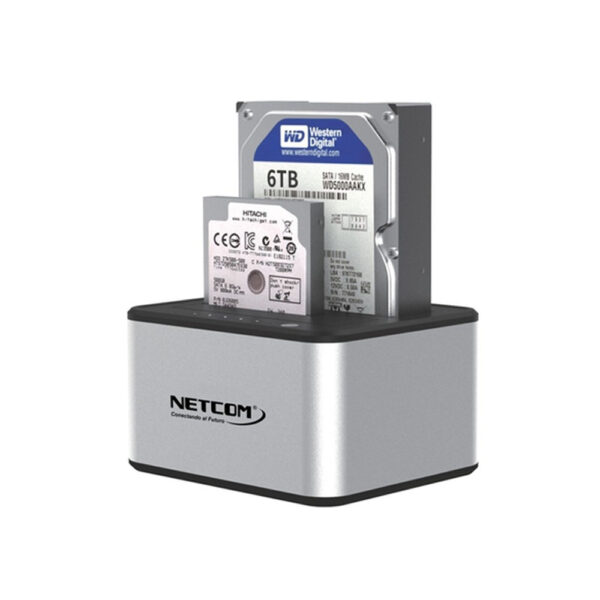 CLONADOR DE DISCO DURO SATA HDD DE 2.5" Y 3.5" V3.0 SOPORTE 12 TB - NETCOM