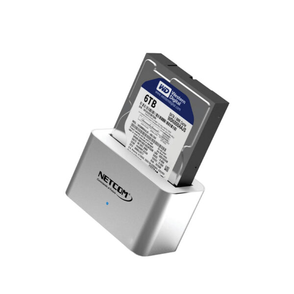 DOCKING PARA DISCO DURO SATA HDD DE 2.5" Y 3.5" V3.0 SOPORTE 8 TB - NETCOM
