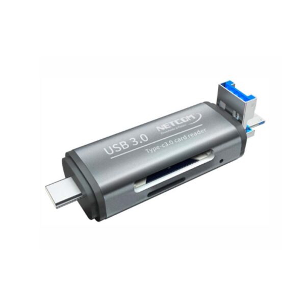 LECTOR DE MEMORIAS USB UNIVERSAL  2 IN 1 ( USB-A & USB-C) - NETCOM