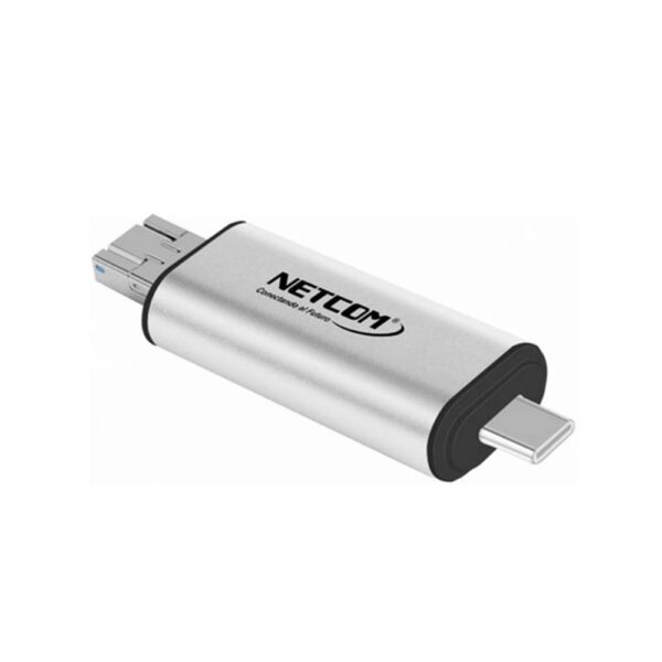 LECTOR DE MEMORIAS USB UNIVERSAL  3 IN 1 ( USB-A, USB V8, USB-C) - NETCOM
