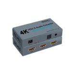 SPLITTER 1X2 HDMI V2.0 UHD 4K@60HZ Y EXTRACTOR DE AUDIO, SPDIF, 3,5mm, 2.0 CH und 5.1 CH ALUMINIO CASE- NETCOM