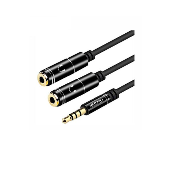 SPLITTER DE AUDIO 1 PLUG 3.5MM A 2 JACK 3.5MM - NETCOM