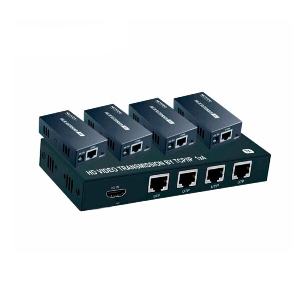 SPLITTER EXTENSOR HDMI 1x4  VIA UTP CAT5E/CAT6/CAT7 FULL HD 1080p@60Hz DE 60M - NETCOM
