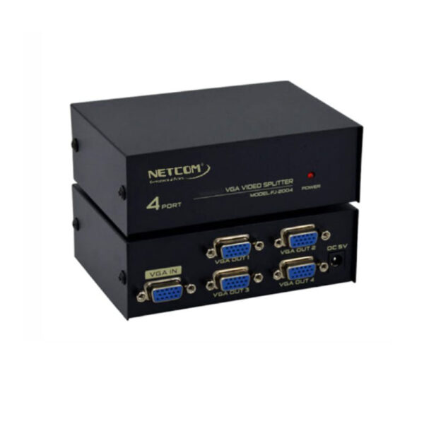 SPLITTER VGA 1 X 4 DE 500MHz (1 ENTRADA 4 SALIDAS) - NETCOM