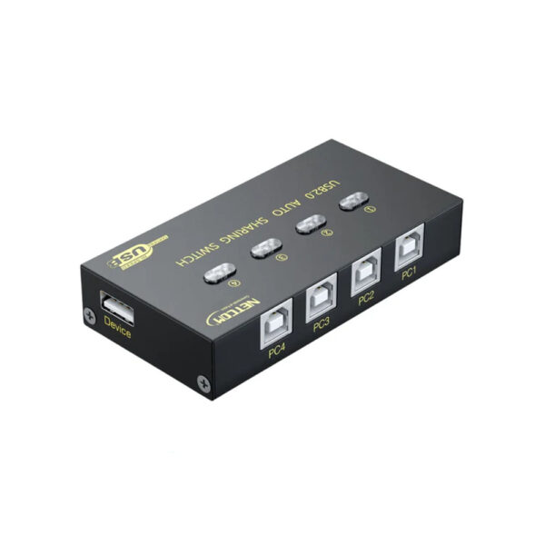 SWITCH USB IMPRESORA 4 X 1 AUTOMATICO (4 INGRESOS 1 SALIDA) - NETCOM