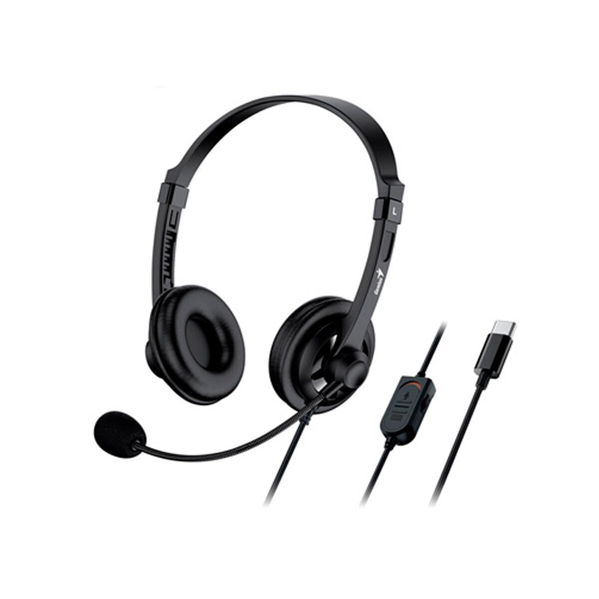 AUDIFONO C/MICROF. GENIUS HS-230U USB-C BLACK (31710021403) - Imagen 2