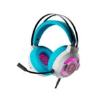 AUDIFONO C/MICROF. LICENCIADO XTECH GAMING GHOST SPIDER 50MM 2 PLUG-3.5MM/USB LED WHITE/TURQUESE (XTH-M565SG)