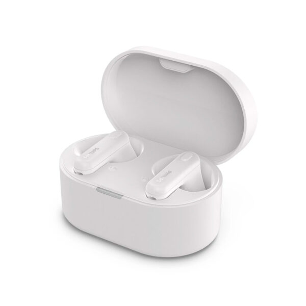 AUDIFONO C/MICROF. PHILIPS TRUE WIRELESS TAT1138WT BT 15H IPX4 13M USB-C WHITE*