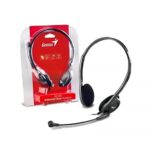 AUDIFONO C/MICROF. GENIUS HS-200C MULTIPLATAFORMA 2X3.5MM/3.5MM BLACK (31710151104) - Imagen 2