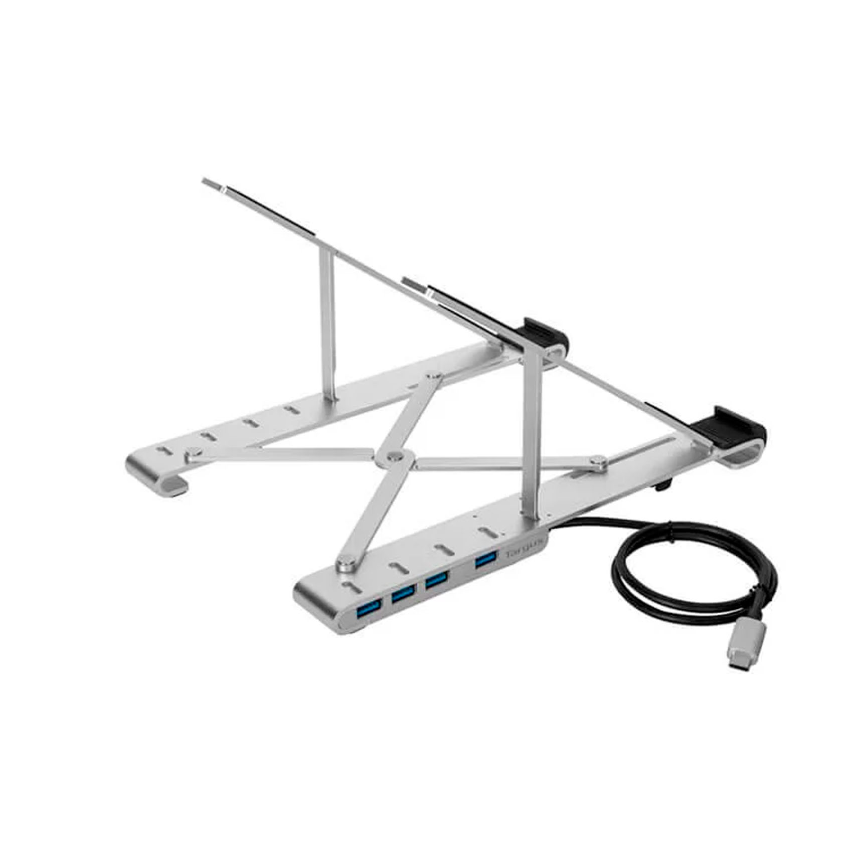 base-targus-p-notebook-10-15-6-con-hub-usb-4-port-plegable-aluminio-awu100205gl-2 BASE TARGUS P/NOTEBOOK 10"-15.6" CON HUB USB 4-PORT PLEGABLE ALUMINIO (AWU100205GL) - Imagen 2