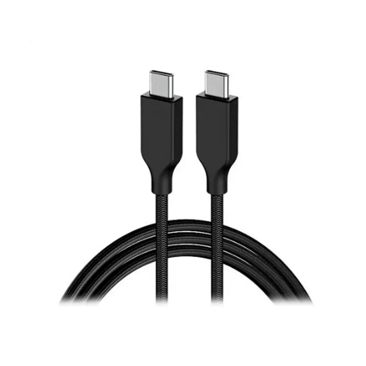CABLE USB-C GENIUS ACC-C2CC-3A USB-C A USB-C 100CM FAST CHARGE TRENZADO BLACK (32590006400) - Imagen 1