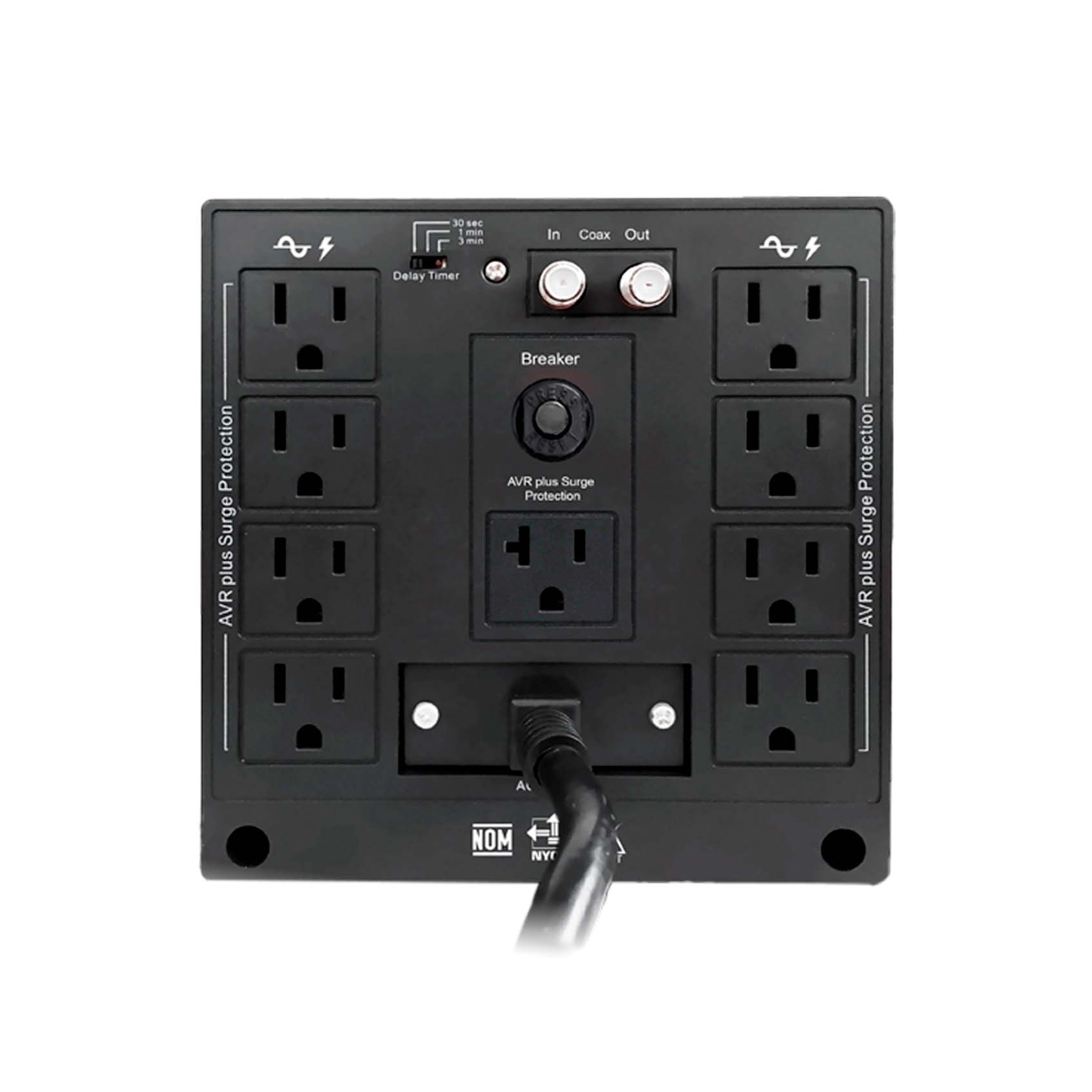 estabilizador-cdp-r-avr2408i-2400va-1800w-8-salidas-r-avr2408i-3 ESTABILIZADOR CDP R-AVR5008I 5000VA/2500W 8 SALIDAS (R-AVR5008I) - Imagen 3