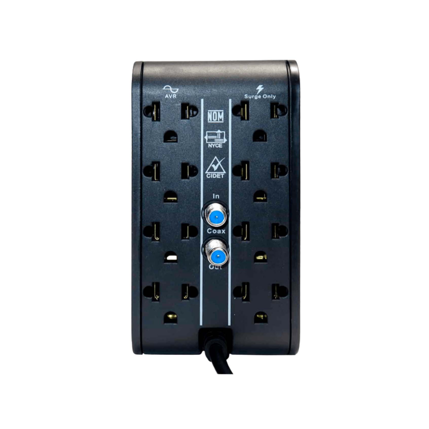 estabilizador-cdp-r2cu-avr1008i-1000va-500w-8-salidas-4-puertos-usb-r2cu-avr1008i-4 ESTABILIZADOR CDP R2CU-AVR1008I 1000VA/500W 8 SALIDAS 4 PUERTOS USB (R2CU-AVR1008I) - Imagen 4