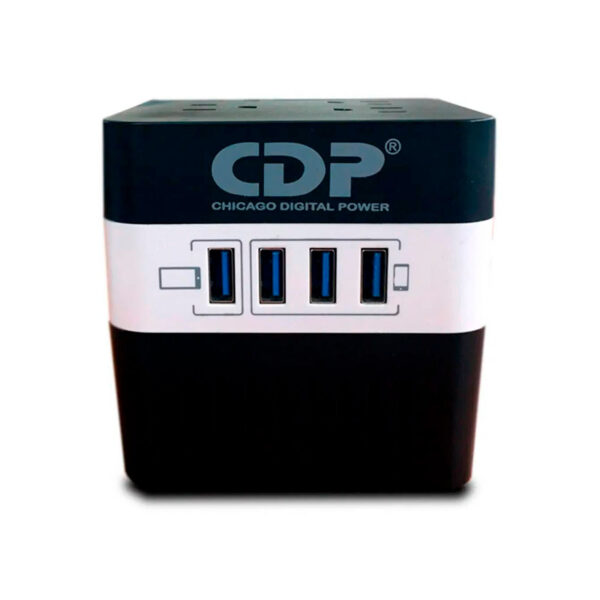 ESTABILIZADOR CDP RU-AVR604I 600VA/300W 4 SALIDAS 4 PUERTOS USB (RU-AVR604I)