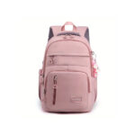 Mochila impermeable para laptop, nylon, color sólido, correa ajustable, estilo casual y escolar – NETCOM - Imagen 2