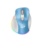 MOUSE GENIUS ERGO 9000S PRO RECARGABLE DUAL WIRELESS/BT 6-BOT SILENT RGB LIGHT BLUE (31030039401)