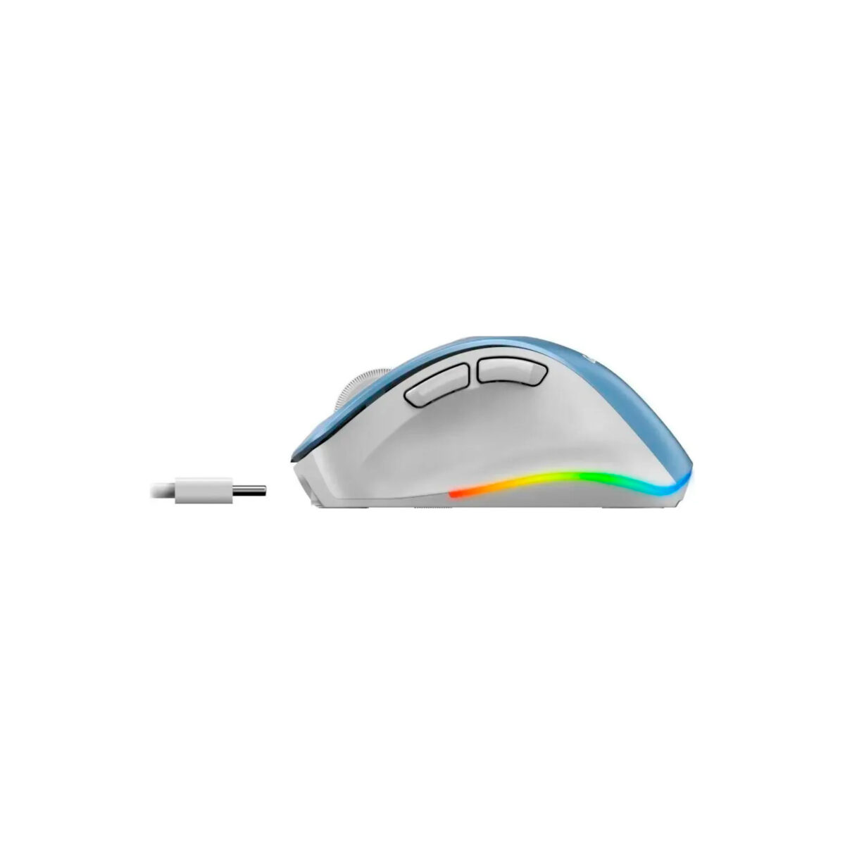 MOUSE GENIUS ERGO 9000S PRO RECARGABLE DUAL WIRELESS/BT 6-BOT SILENT RGB LIGHT BLUE (31030039401) - Imagen 3