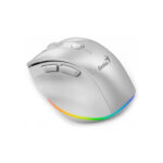 MOUSE GENIUS ERGO 9000S PRO RECARGABLE DUAL WIRELESS/BT 6-BOT SILENT RGB PEARL WHITE (31030039400) - Imagen 2