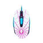 MOUSE LICENCIADO XTECH GAMING GHOST SPIDER USB 2400 DPI 7-BOT PROGRAMABLES CABLE TRENZADO LED WHITE/TURQUESE (XTM-M520SG)