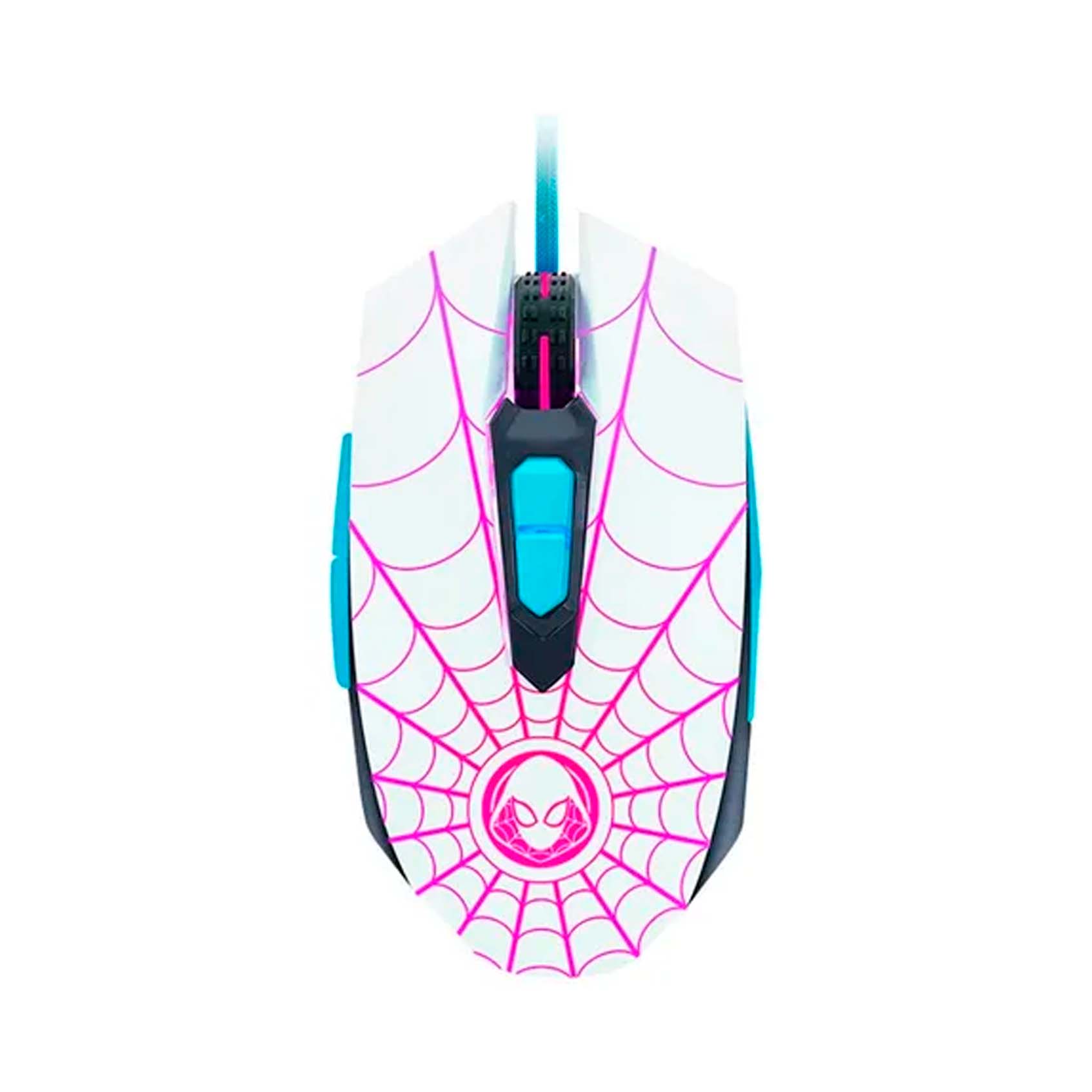 mouse-licenciado-xtech-gaming-ghost-spider-usb-2400-dpi-7-bot-programables-cable-trenzado-led-white-turquese-xtm-m520sg MOUSE LICENCIADO XTECH GAMING GHOST SPIDER USB 2400 DPI 7-BOT PROGRAMABLES CABLE TRENZADO LED WHITE/TURQUESE (XTM-M520SG) - Imagen 1