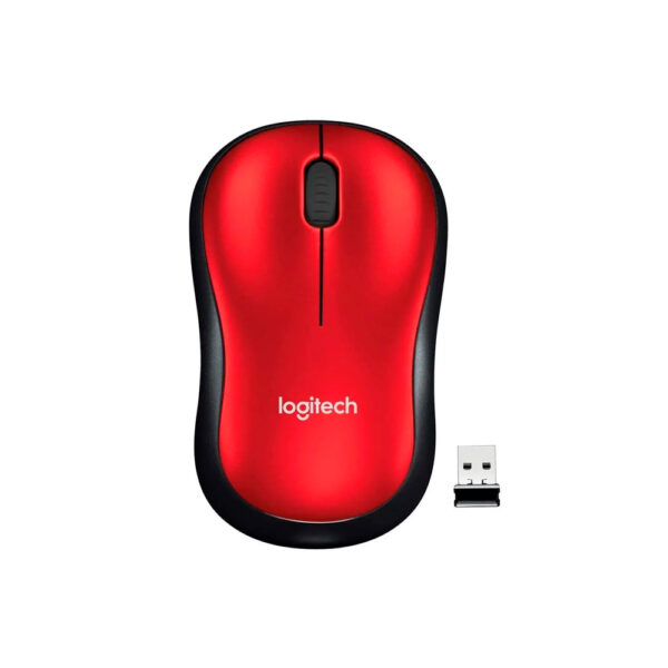 MOUSE LOGITECH M185 WIRELESS RED (910-003635)