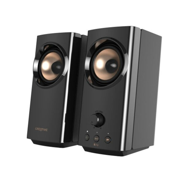 PARLANTE CREATIVE T60 2.0 30W/60W BT/ USB-C/ 3.5MM / MIC SB SURROUND 220V BLACK (51MF1705AA001)