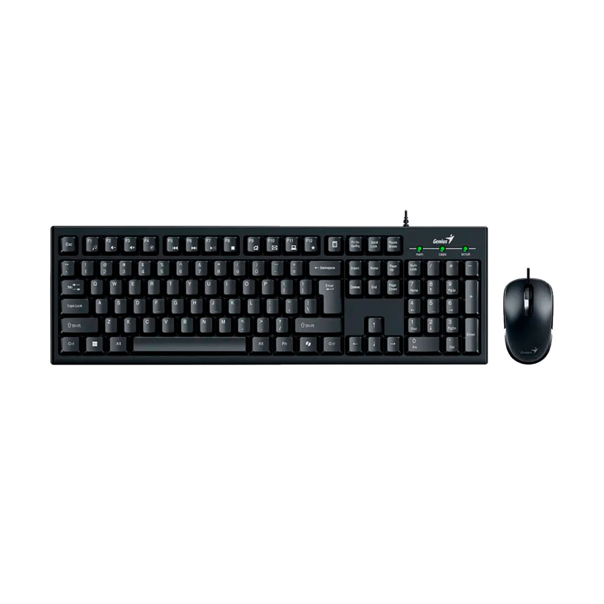 TECLADO GENIUS + MOUSE KM-100SE AI COPILOT USB SP BLACK (31330009401) - Imagen 1